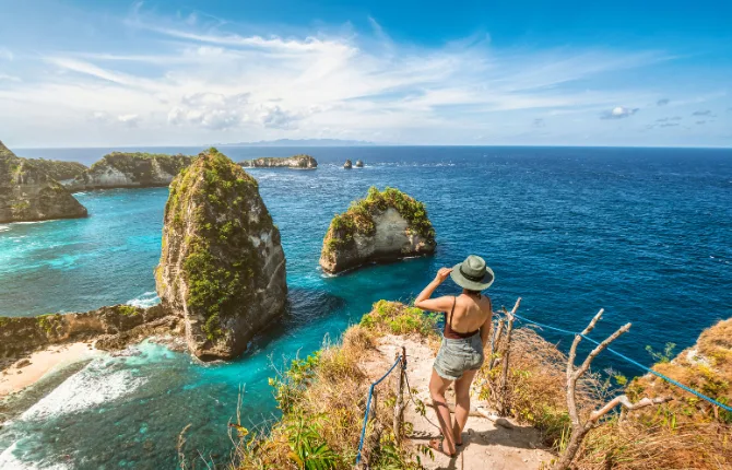 Dramatic rock formations at Nusa Penida
